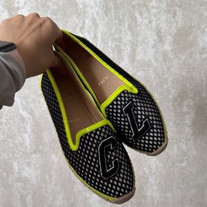 Christian Louboutin Black and Yellow Espadrilles